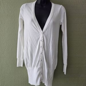 Splendid  Button-Up White Made In USA Sweater Size X-Small